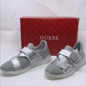 GUESS WOMENS VERNA BANDED JOGGER SILVER STRETCH 9